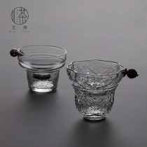 Huicha high temperature glass tea leak tea consider tea filter Tea filter funnel Transparent Gongfu tea accessories