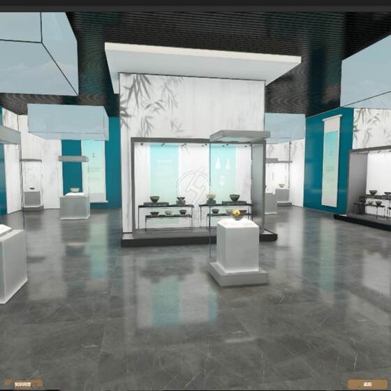 Unity3d Chinese ancient style porcelain virtual exhibition hall interactive roaming source code complete finished product document industry project