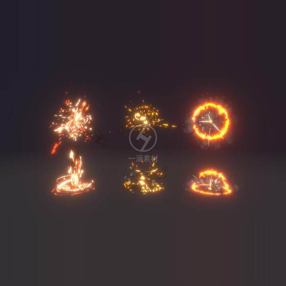 Unity Cartoon Magic Skill Special Effects Stylized Element Splash Package Vol11.3