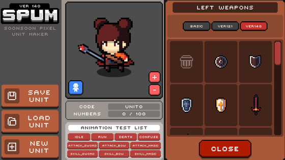 Unity 2D Pixel Unit Maker Spum 1.6.5 Two-Dimensional Pixel Game Character Generation Tool