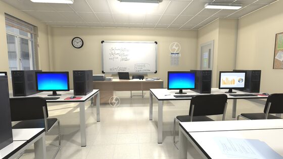 Unity Computer Classroom Indoor Scene Model School Vr Virtual Computer Classroom
