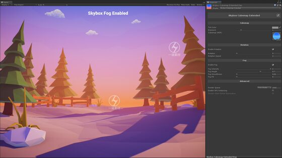 Unity Cartoon Low-Poly Scene Skybox Expansion Shader Dynamic Vr Skybox Shader