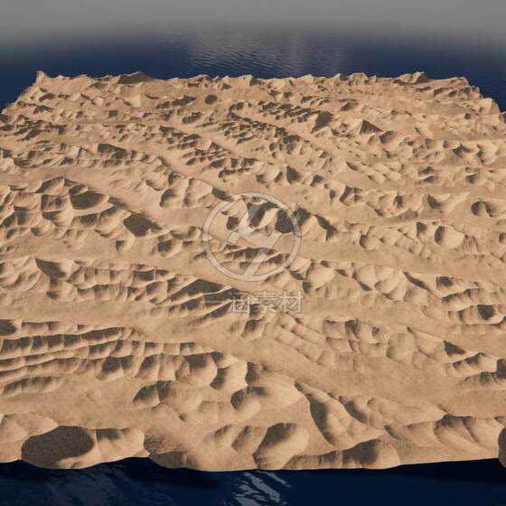 Unity10 High-Quality Desert Dune Terrain Elevation Maps Dunes - Stamp Pack1.0
