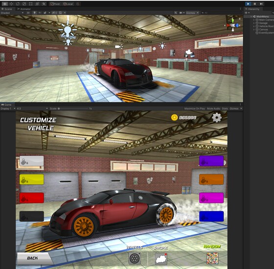 Unity Racing Game Model Source Code Complete Project Template Extreme Racing Drift Car Sports Car 3D Car