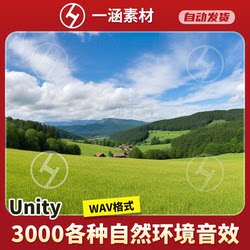 Unity Wav Natural Atmosphere Environment Background Sound Effects Loop Animals Characters Door Footsteps Game Trigger Sounds