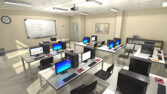 Unity Computer Classroom Indoor Scene Model School Vr Virtual Computer Classroom