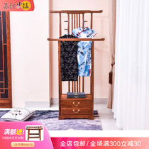 Red Wood Furniture Flower Pears Wood Clothing Hat Rack Chinese Minqing Clothes Rack Ground Solid Wood Antique Bedroom Home Hanger