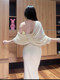 French style pure desire sexy slightly fat mm large size waist slimming one-line dress new design slim temperament long skirt