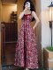 Slightly Plus-Size French Retro Floral Strapless Dress for Women, New Summer Style, High-End, Slim-Fitting, Long Dress