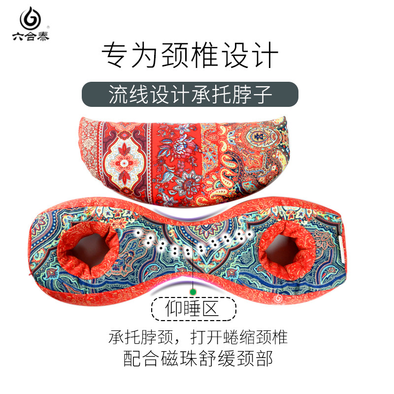 Six-in-88 cervical spine pillow cervical spine special pillows sleep care cervical spine massage pillow core buckwheat shell good dream pure cotton
