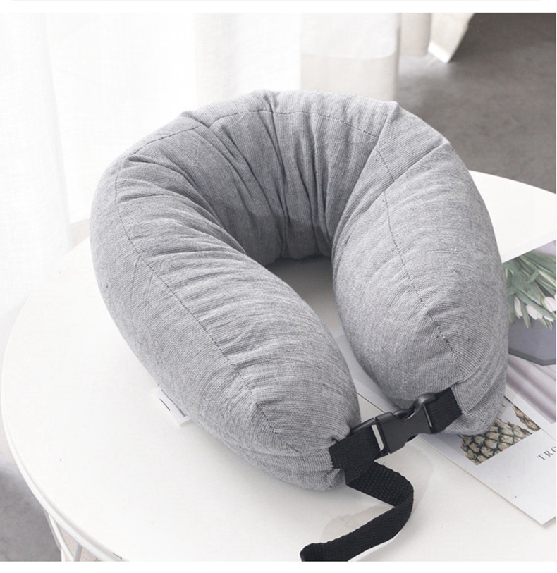 hạt latex cổ áo dài máy bay đi gối hình chữ U cổ gối cổ gối lưu trữ di động u-gối - Gối gối đầu