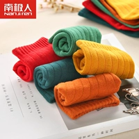 Vớ Nam Cực vớ nữ mùa thu và mùa đông Hàn Quốc vớ nữ ống cotton Nhật Bản vớ cotton Nhật Bản vớ đại học gió - Vớ bông vớ nữ