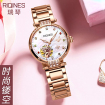 Ruiqin light luxury niche womens watch automatic mechanical watch fashion business ladies watch brand waterproof watch