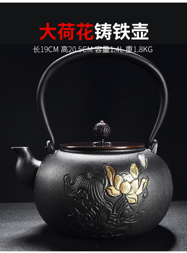 The cabinet manual electric TaoLu cast iron teapot tea kettle boil tea stove household iron pot of tea, tea sets
