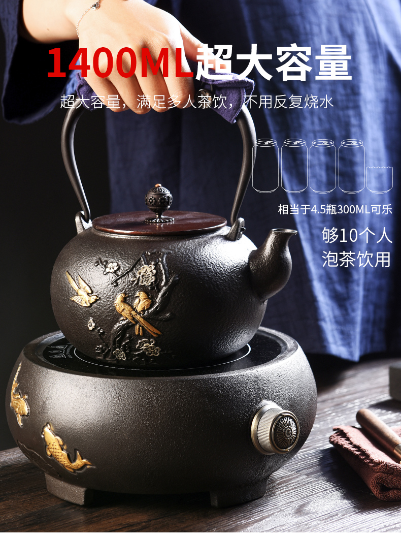 The cabinet manual electric TaoLu cast iron teapot tea kettle boil tea stove household iron pot of tea, tea sets