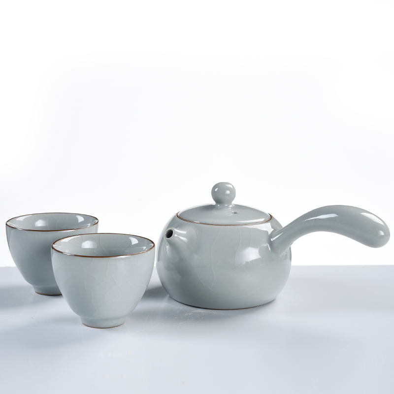 Beauty cabinet home side of your up teapot kung fu tea set on the ceramics up with a pot of two cups of a teapot