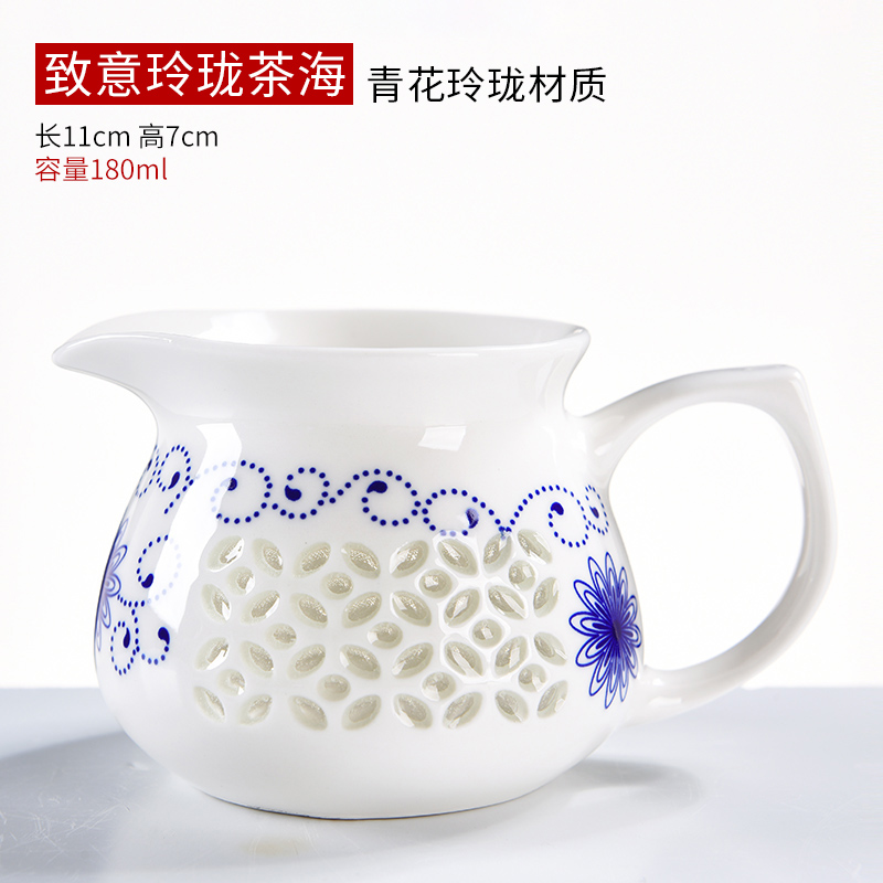 Beautiful fair pavilion ceramic cup and cup) suit points tea ware one cup tea sea kung fu tea accessories