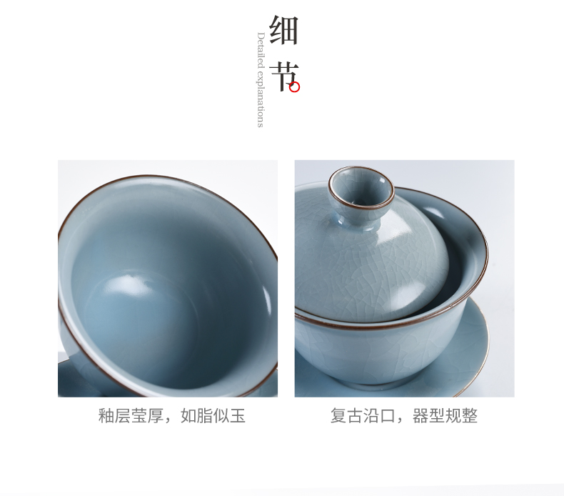 Beauty cabinet kung fu tea set your up only three large bowl with ceramic cup tea bowl tureen tea cups sliced open cups