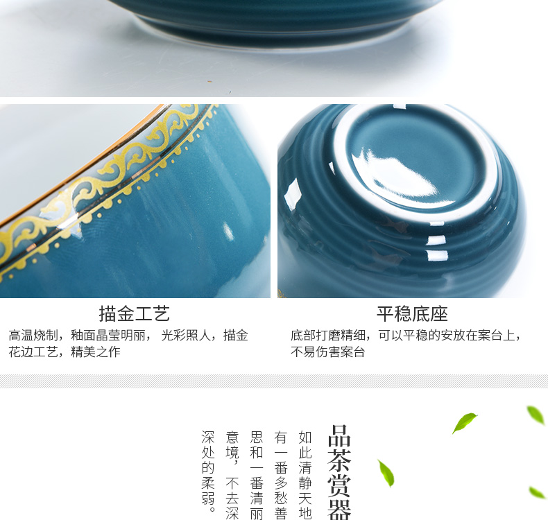 The cabinet kung fu tea set ji blue writing brush washer ceramic tea wash water wash water jar size in hot cylinder tea tray tea accessories