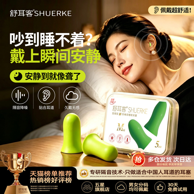 Shuerke Earplugs Are Specially Designed for Sleeping, Do Not Hurt the Ears, Reduce Noise, and Are Super Soundproof and Anti-Noise for Snoring Shuerke Earplugs Are Specially Designed for Sleeping, Do Not Hurt the Ears, Reduce Noise, and Are Super Soundproof and Anti-Noise for Snoring