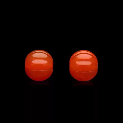 Natural Bao Shannan red melon beads carved pumpkin beads agate full of meat scattered beads