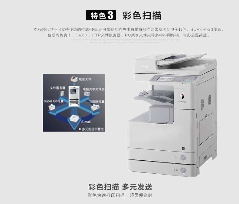 Canon New iR2535i Máy photocopy hợp chất Máy in kỹ thuật số màu đen và trắng A3 In / Sao chép / Quét Bộ nạp tài liệu hai mặt tiêu chuẩn tất cả trong một