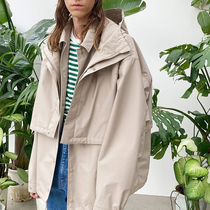 Japanese MISTERGENTLEMAN MG fake two pieces stacked assault jacket hooded jacket Japanese