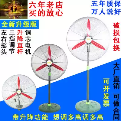 High-power luxury industrial fan floor fan strong wall hanging home commercial large air volume factory horn fan
