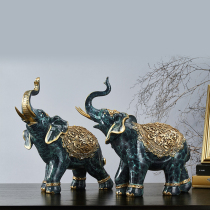 Nordic elephant light luxury furnishings a pair of living room wine cabinet TV cabinet porch home decorations soft creative gifts