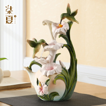 Qixia creative European-style water crafts living room flowing water feng shui lucky small ornaments creative home decorations