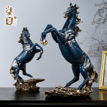 New Chinese living room porch horse ornaments Zhaocai Feng Shui Office Desktop Wine Cabinet Decoration Home Tang Ma Crafts