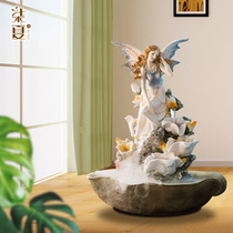 Creative light luxury Nordic ornaments housewarming wedding gifts living room floor water fountain decorations TV cabinet decoration