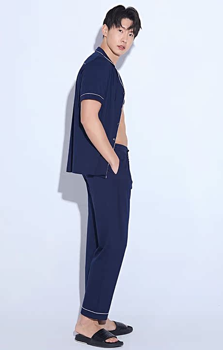 Aibao Baodi Weide 19 phần mỏng mùa xuân và mùa hè của bộ đồ ngủ cotton Quần dài nam thoải mái và thoải mái ZBN42MM2 - Quần tây quần jean nữ đẹp