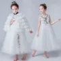 Thu đông 2018 trẻ em mới catwalk đầm pettiskirt cô gái sinh nhật trang phục piano áo gile bé trai