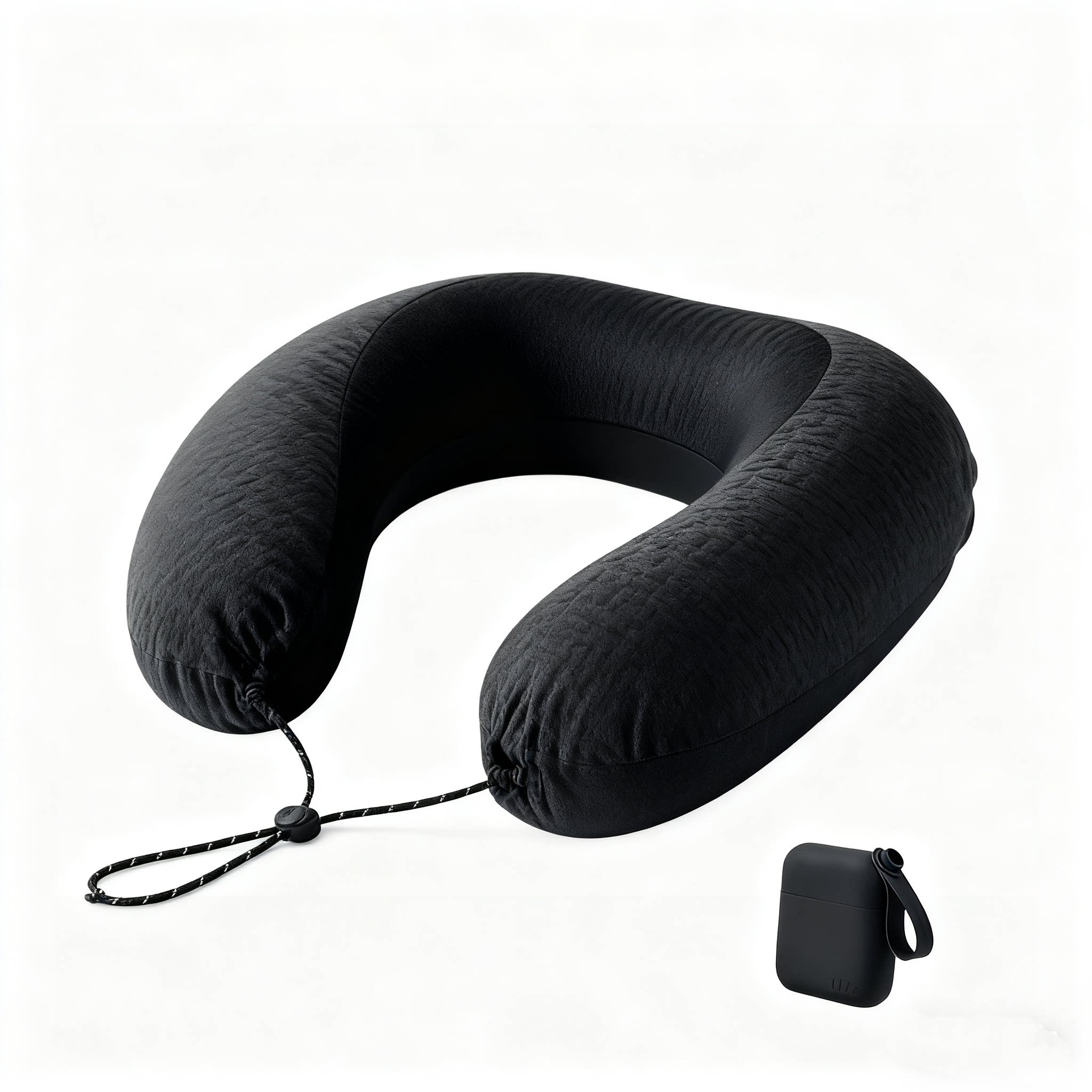【パッケージなし】Banxia インフレータブルU字型枕、飛行機用ネックサポート枕、携帯用旅行用プレス式インフレータブル枕 LC003