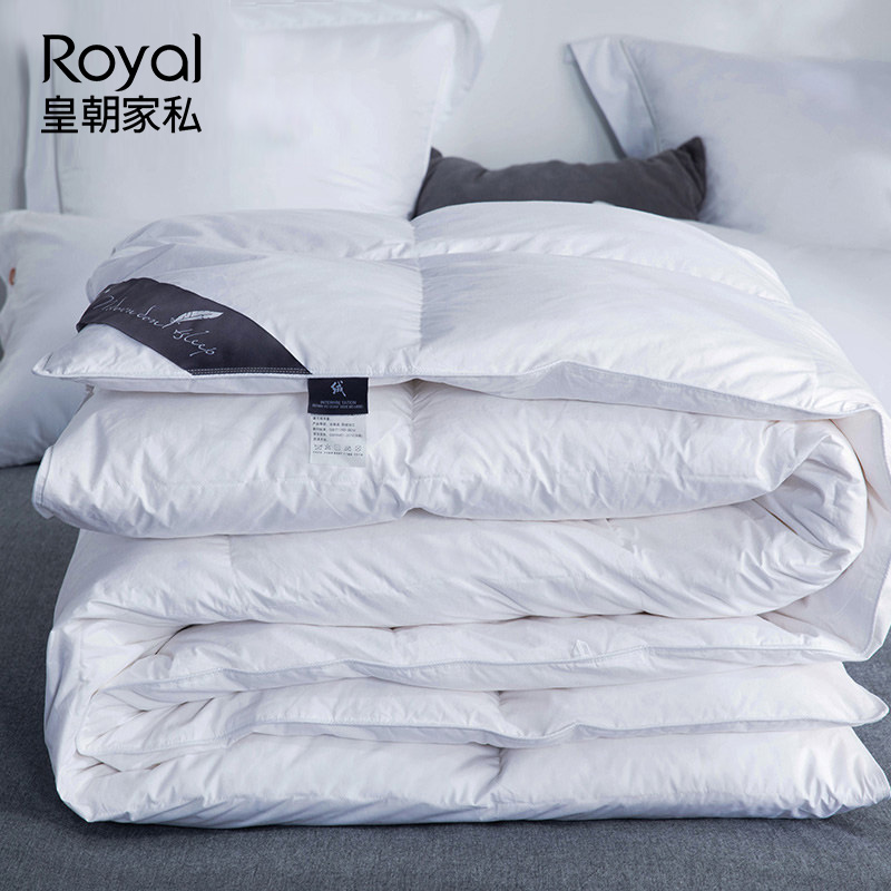 Real imperial furniture duvet feathers quilted by white goose down five-star hotel Spring and autumn double goose woolen winter quilt quilt core