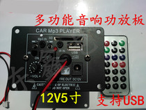 Power amplifier board subwoofer car power amplifier board 12V car power amplifier block subwoofer power amplifier card USB