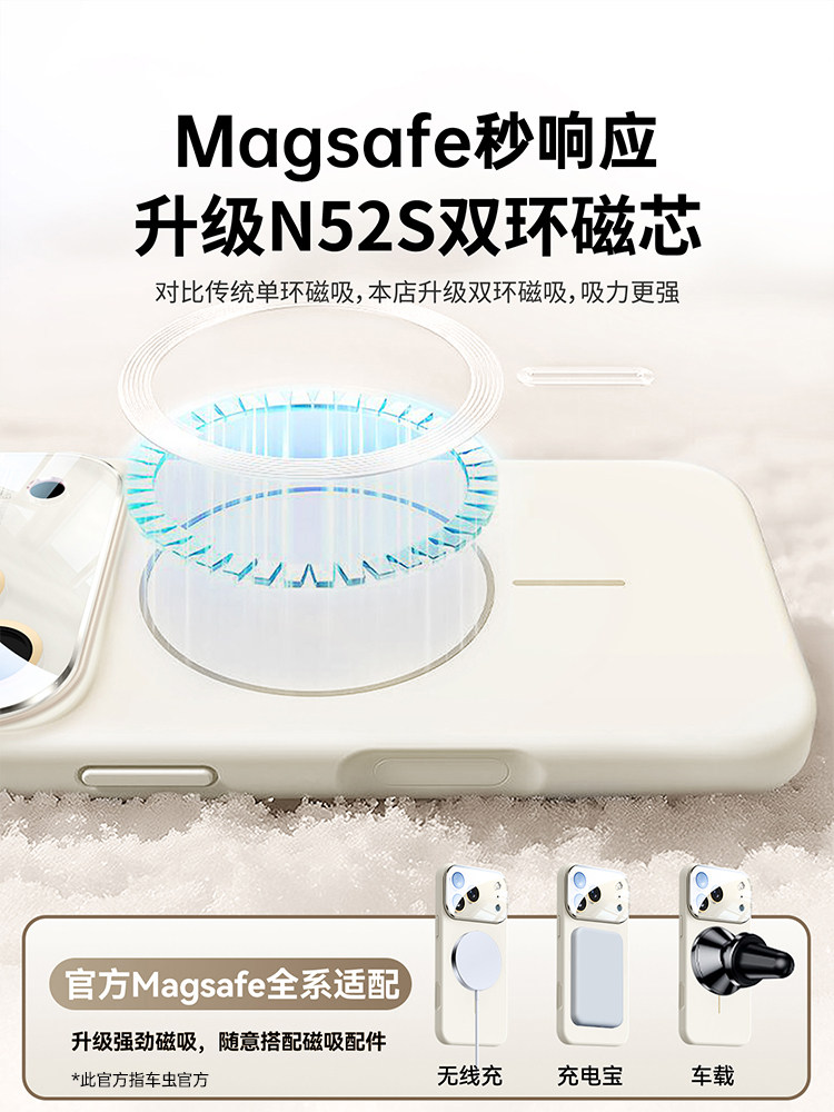 Carworm's New Model Is Suitable for Apple 17 Phone Case, iPhone 17 Pro Max Phone, 16 Pro Lens Film, Magsafe Magnetic Suction, 15 Protective Case, 14 Heat Dissipation, 13 Liquid Silicone, Air Full-Cover Anti-Drop