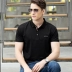 Mùa hè Jeep Shield Áo thun ngắn tay Lapel Sport Thể thao Áo sơ mi lụa lụa Cổ áo nam Áo thun nam Áo thun Quần áo - Áo phông ngắn áo phông nam tay ngắn cổ trụ Áo phông ngắn