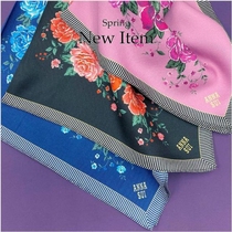 Japanese imported ANNA SUI anasu Lady printed cotton handkerchief handkerchief scarf sweat scarf rose Rose