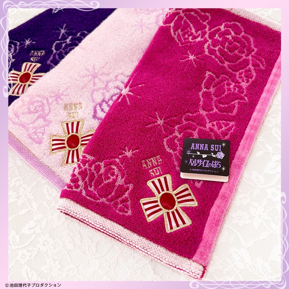 Japan imports ANNA SUI Ana Suvarsey Rose pure cotton carry-on pasta handkerchief towel towels