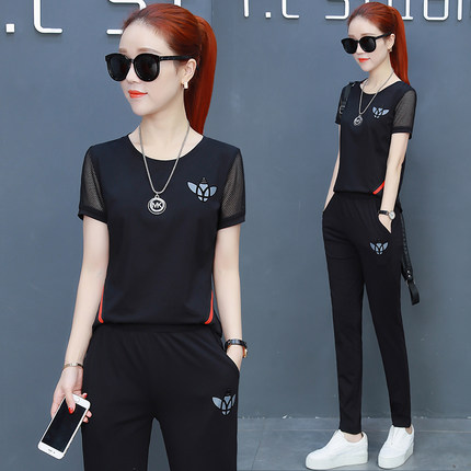休闲运动服套装女士装2018夏季新款时髦卫衣