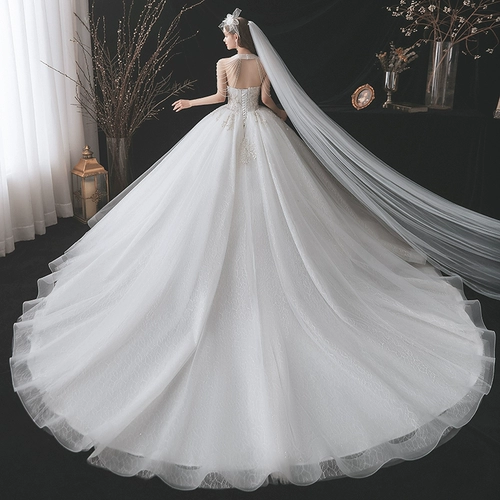 Свадьба 2021 Новая невеста темперамент проста и разблокирован, главный малый размер охватывает толстую руку и хвостовую роскошь