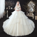 Свадебное платье для беременных, 2020, открытые плечи