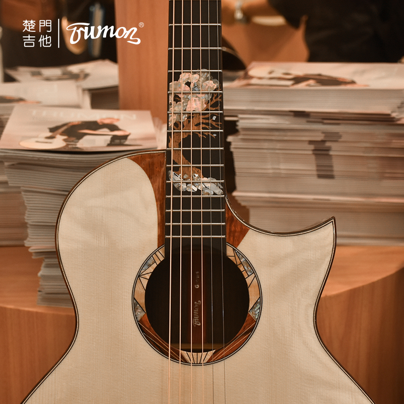 Truman's new CUSTOM custom high-end master full veneer guitar aurora peacock everything grows professional tone