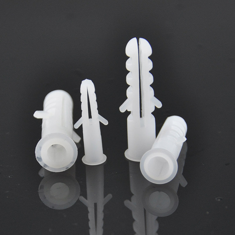 Round plastic puffy tube wall fixed expansion screw fishtail type of expansion Seat home fixation reinforced