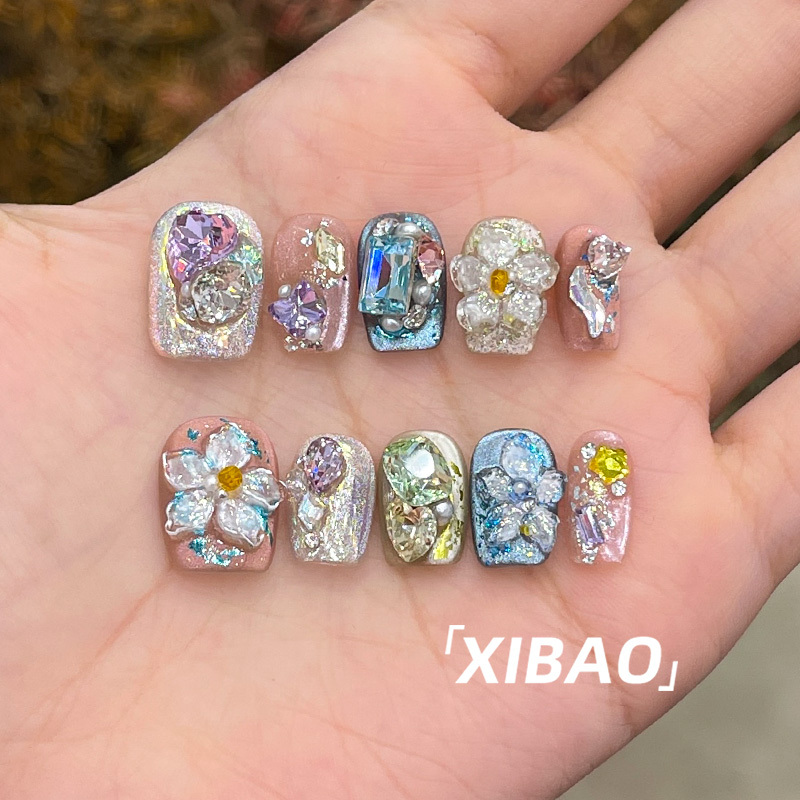 Heavy-Duty Wearable Nails, Light Luxury and High-End Feel, Handmade Nail Patches, 2026 New Summer Style, Stunning Short Style Wearable Manicure Heavy-Duty Wearable Nails, Light Luxury and High-End Feel, Handmade Nail Patches, 2026 New Summer Style, Stunning Short Style Wearable Manicure