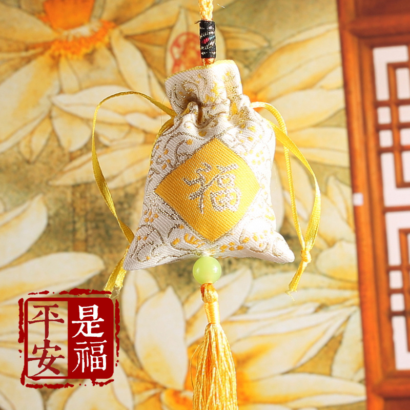 End of the Dragon Boat Festival traditional Chinese medicine Agrass small fragrant bag car Ping An pendants hanging accessories Lavender Herbal Perfume Bag