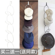 Creative hat rack hat storage shelf hanging hat rack door rear adhesive hook wall hanging wardrobe home finishing storage artifact