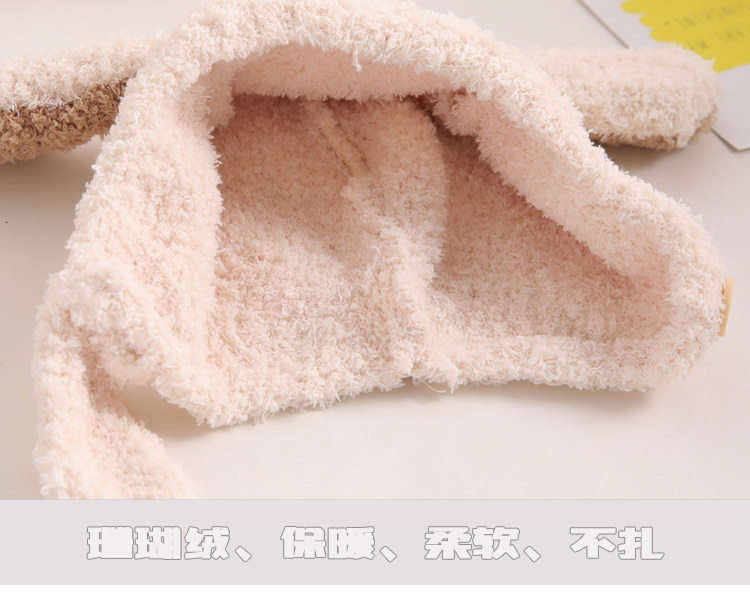 宝宝冬季帽子毛绒帽婴儿护耳帽护脸可爱超萌男女童一岁套头帽冬天详情10